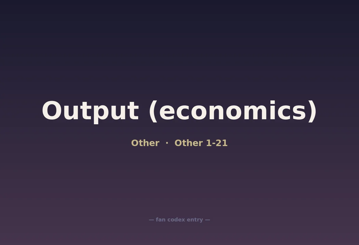 Output (economics)