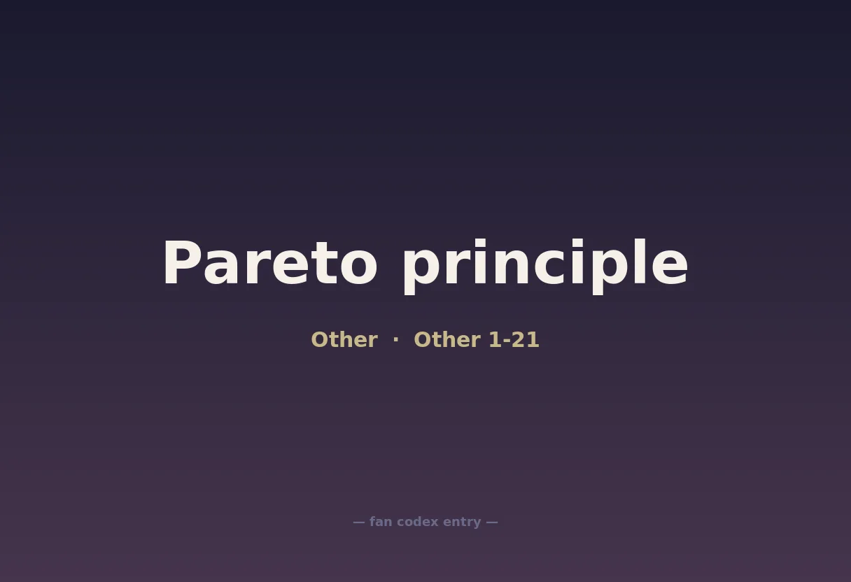 Pareto principle